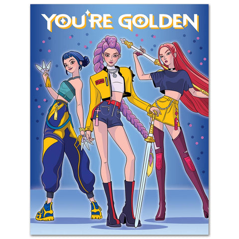 You're Golden K-Pop Birthday Card