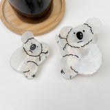Cute Cartoon Koala Hair Clip: Gray / 3.7inch