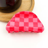Checkerboard Semicircular Claw Clip, Classic Hair Clip: Multi-Colored