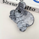 Cute Cartoon Koala Hair Clip: Gray / 3.7inch