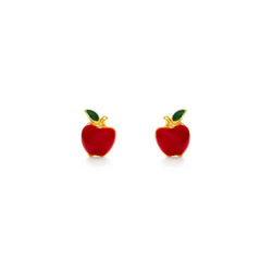 Red Apple Stud Earrings
