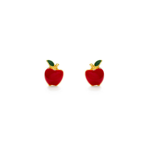 Red Apple Stud Earrings