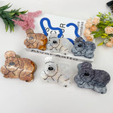 Cute Cartoon Koala Hair Clip: Gray / 3.7inch