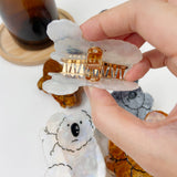Cute Cartoon Koala Hair Clip: Gray / 3.7inch