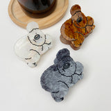 Cute Cartoon Koala Hair Clip: Gray / 3.7inch
