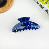 4.1'' Moon Claw Clip,Star Hair Clip: Green