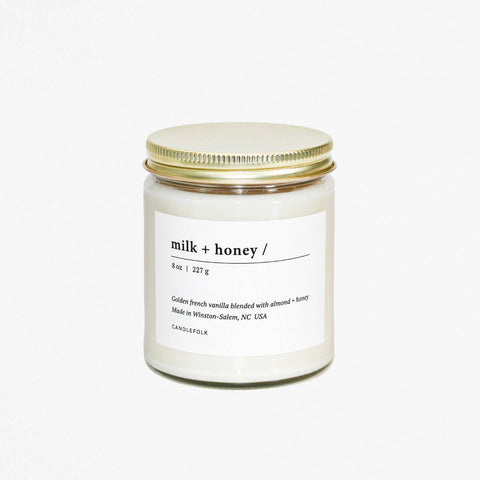 Milk & Honey -  8 oz Soy Candle: 8 oz