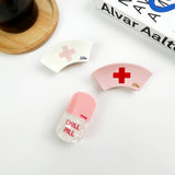 Acetate Pill Hair Clips,Nurses Day Hair Claw Clip: Blue