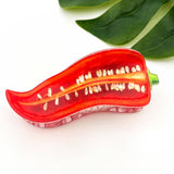 Red Chili Pepper Hair Claw Clip