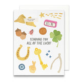 Sending You All of The Luck Greeting Card | Good Luck Card