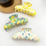 Floral Hair Claw Clip, Oil Painting Hair Clip: Pink