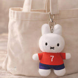 Miffy Soccer World Cup Limited Plush Bag Charm 13cm: Red jersey (#7)