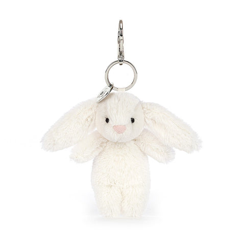 Bashful bunny cream bag charm by Jellycat