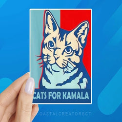 Cats For kamala Sticker