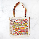 Charcouterie Canvas Zipper Tote Bag