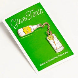 Gin & Tonic enamel pin