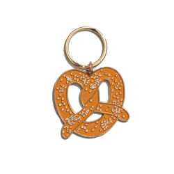 Soft Pretzel Enamel Keychain
