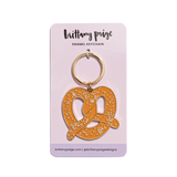 Soft Pretzel Enamel Keychain