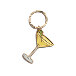 Olive Dirty Martini Enamel Keychain