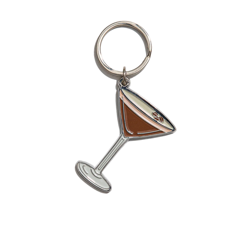 Espresso Martini Enamel Keychain
