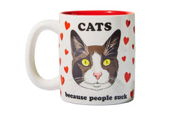 Cats Because People Suck Coffee Mug