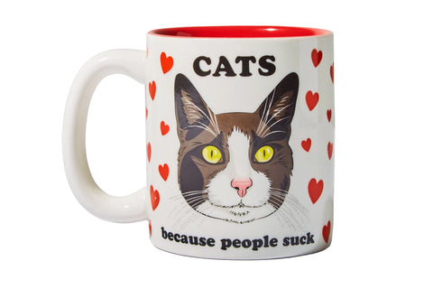 Cats Because People Suck Coffee Mug