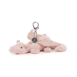 Rose dragon bag charm by Jellycat