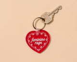 Feminine Rage (Doily Heart) PVC Keychain