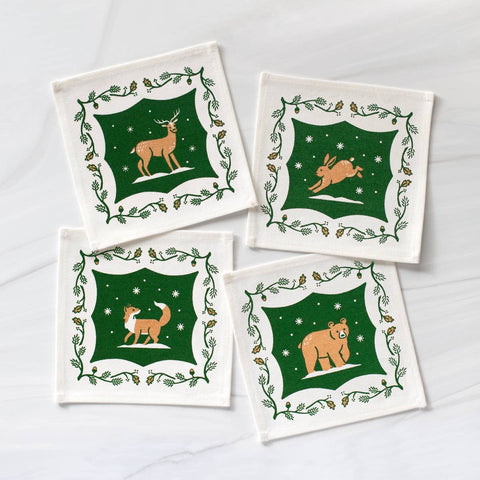 Woodland Animals Cocktail Napkin Set