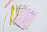 Library Card Notepad - Yellow
