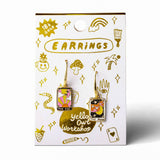 Sun and Moon Tarot Drop Earrings