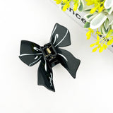 Elegant Bow Claw Clip: Black