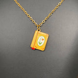 Enamel Book Necklace