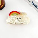Cartoon Cloud Claw Clips: Rainbow