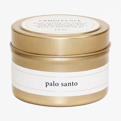 Palo Santo - 4 oz Gold Travel Candle