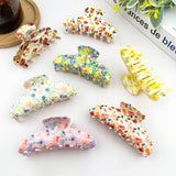 Floral Hair Claw Clip, Oil Painting Hair Clip: Pink