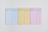 Library Card Notepad - Yellow