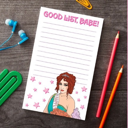 Note Pad: Chappell : Good List , Babe!