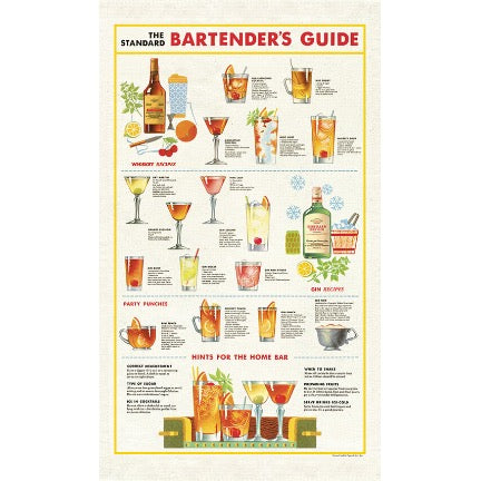 Bartenders Guide Kitchen Towel