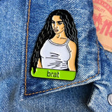 Charli XCX Brat enamel pin by The Found