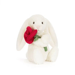 Cream Bunny with Rose