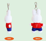 Miffy Soccer World Cup Limited Plush Bag Charm 13cm: Red jersey (#7)