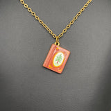 Enamel Book Necklace