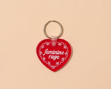 Feminine Rage (Doily Heart) PVC Keychain