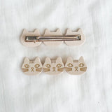 Cat Triple Hair Clip / Set of 2 -Available in 4 Colors