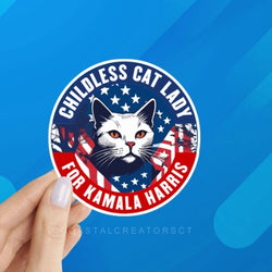 Childless Cat lady For Kamala Sticker