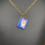 Enamel Book Necklace