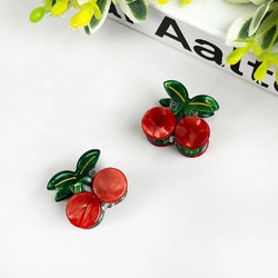 Cherry mini hair claw clips set o 2