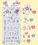 Esther Bunny Epoxy Deco 5 Size Stickers: Esther Bunny