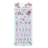 Esther Bunny Epoxy Deco 5 Size Stickers: Esther Bunny
